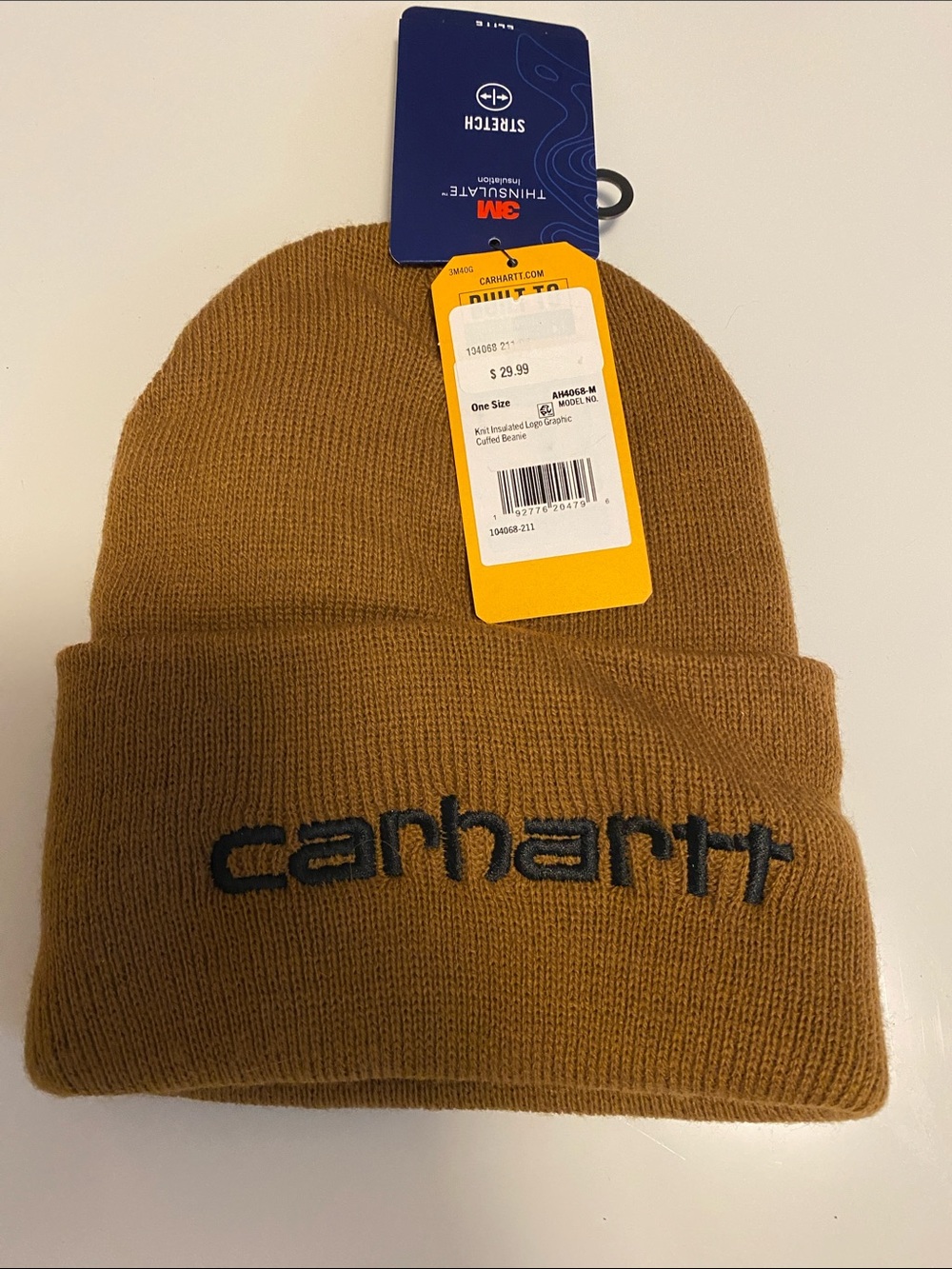 Carhartt Knit Cuffed Beanie — Carhartt Brown with Black Logo NWT